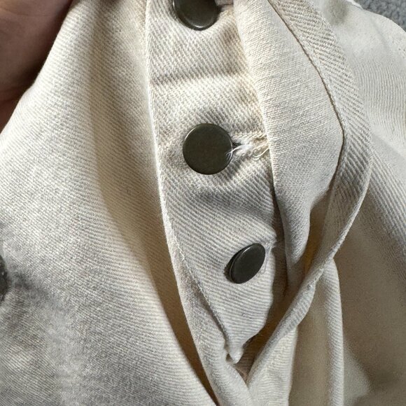 NY Line Jeans Womens Size 14 Speckled Ivory Vintage Mom Fit Button Fly Tapered - Picture 9 of 14